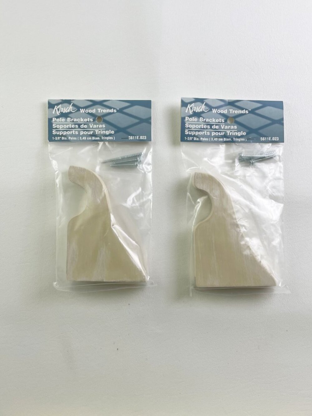 Kirsch Pole Bracket For 1 3/8" Pole Vintage White 2 Packs  K3